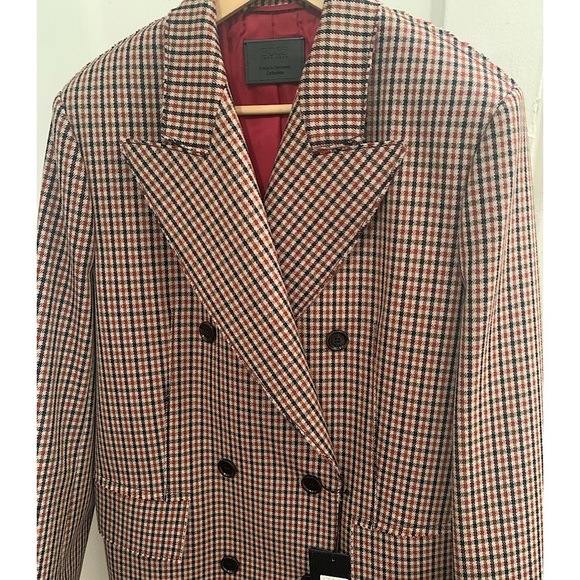 BOSS by Hugo Boss Calisi Wool Blend Checkered Coat - Picture 3 of 8